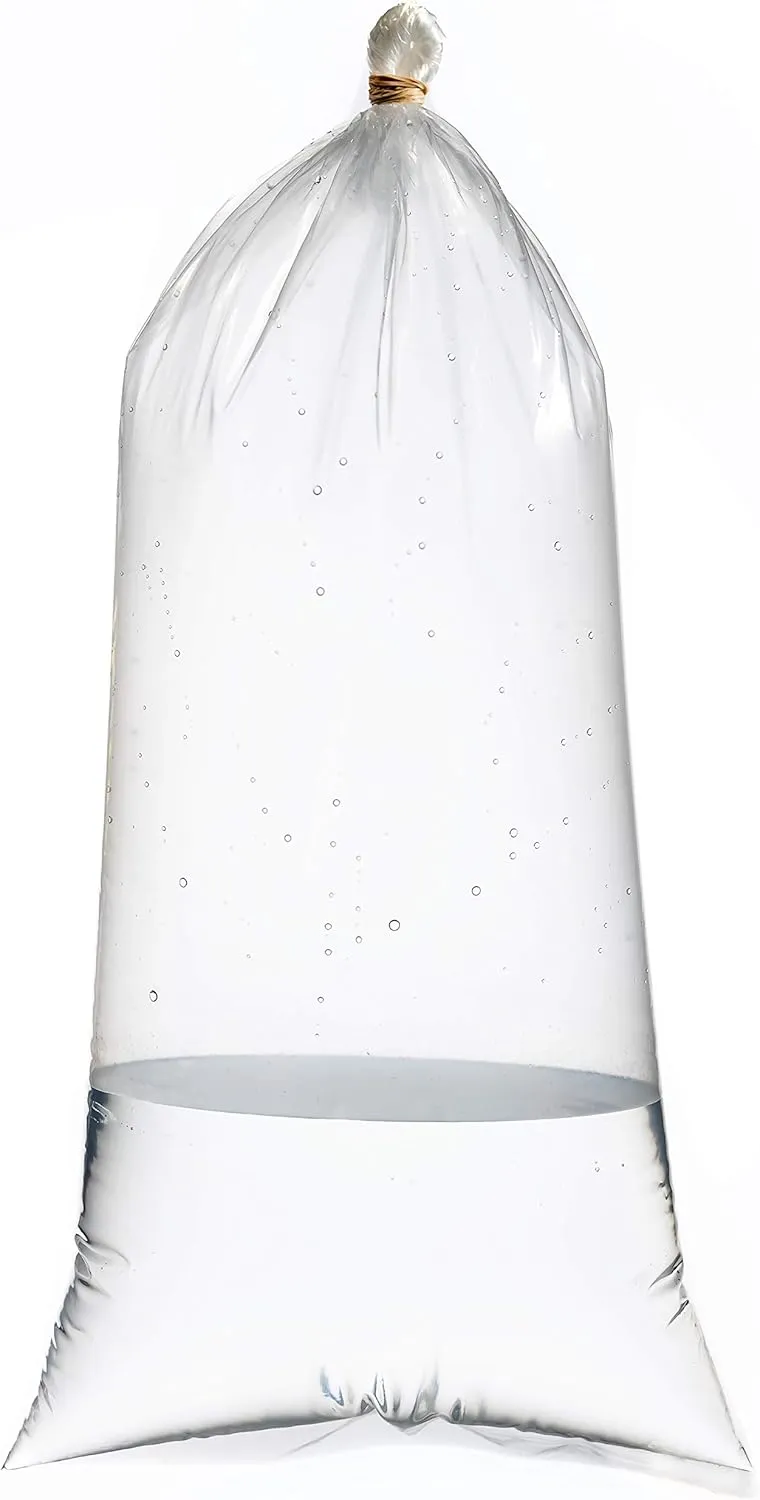 Resilia Plastic, Leak-Proof Shipping Bags for Live Fish - 8" x 15" 002 mil, Double Bottom Seal, for Freshwater & Saltwater Fish, Case of 100