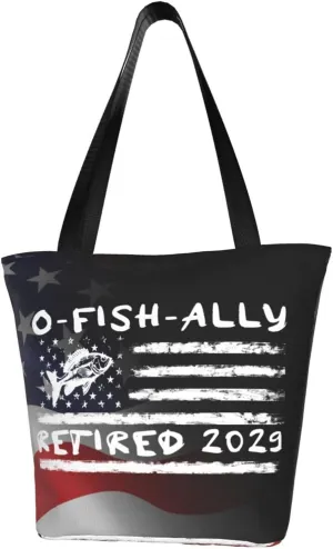 Retirement Fisherman O-Fish-Ally Retired 2029 Fashion Shoulder Bag Large Capacity For Man Or Woman