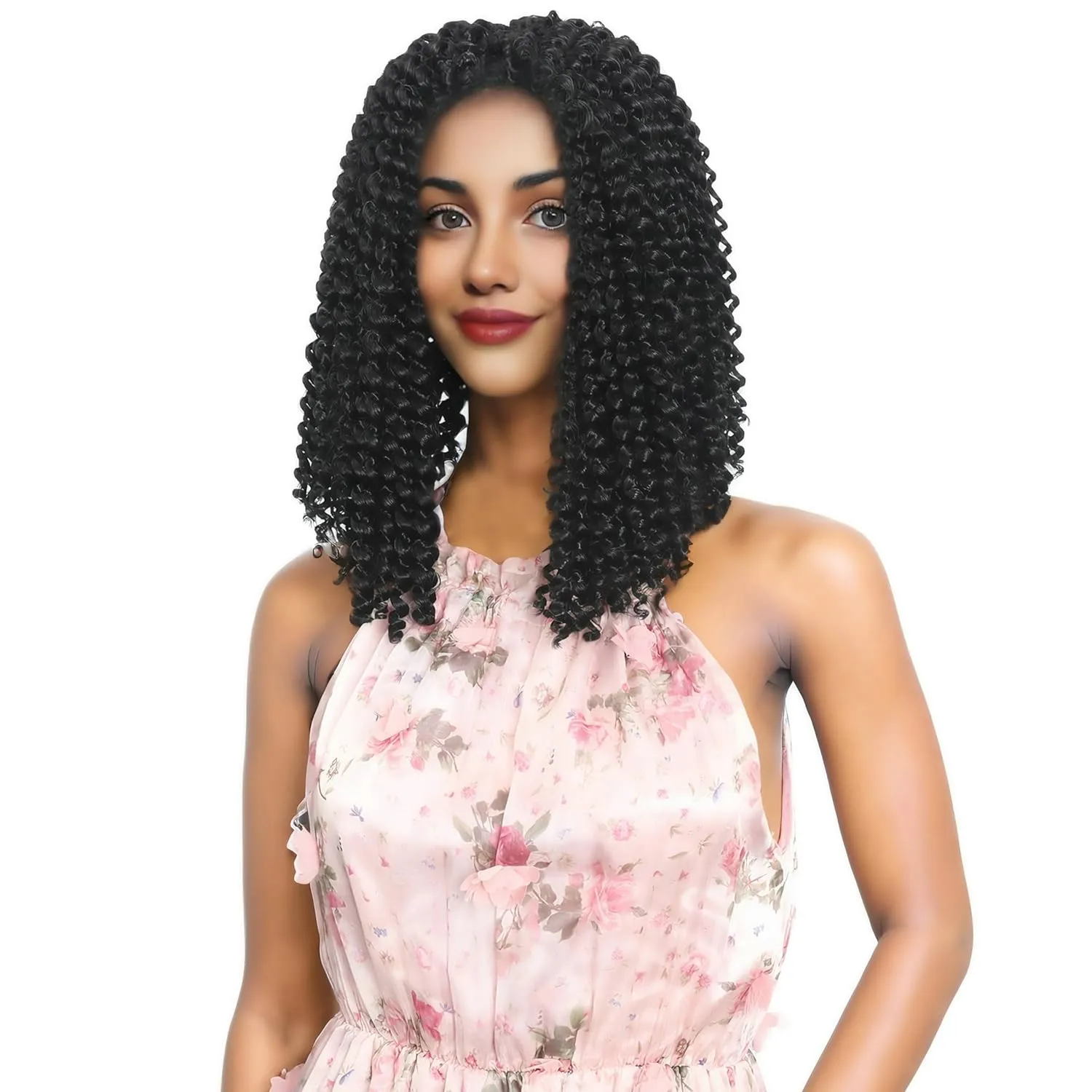 RIHANNAHAIR 7 Packs Passion Twist Hair 12 Inch Pre Looped Water Wave Crochet Hair Spring Twist Bohemian Braids for Black Women