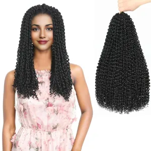 RIHANNAHAIR 7 Packs Passion Twist Hair 18 Inch Pre Looped Water Wave Crochet Hair Spring Twist Bohemian Braids for Black Women