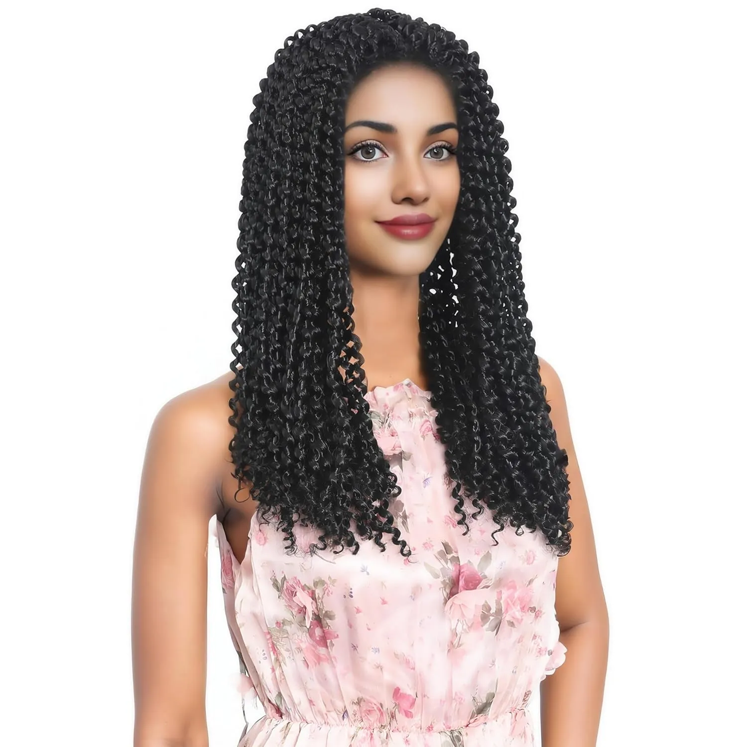 RIHANNAHAIR 7 Packs Passion Twist Hair 18 Inch Pre Looped Water Wave Crochet Hair Spring Twist Bohemian Braids for Black Women