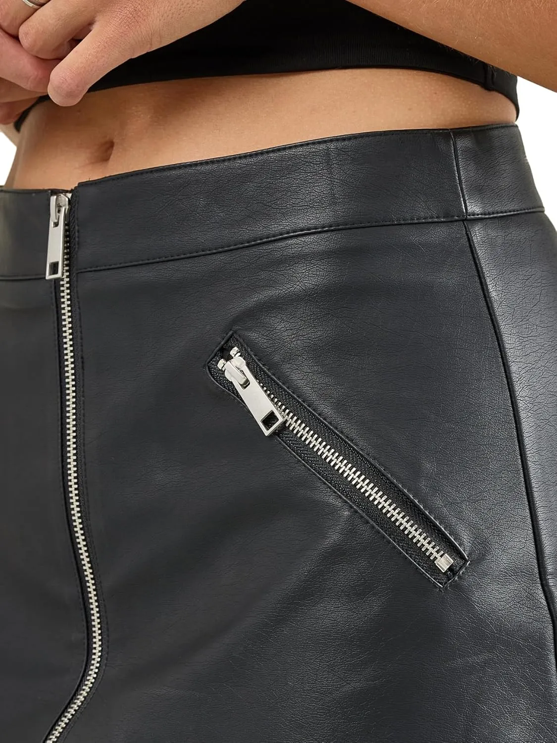 Rock & Republic Women's Vegan Leather Skirt
