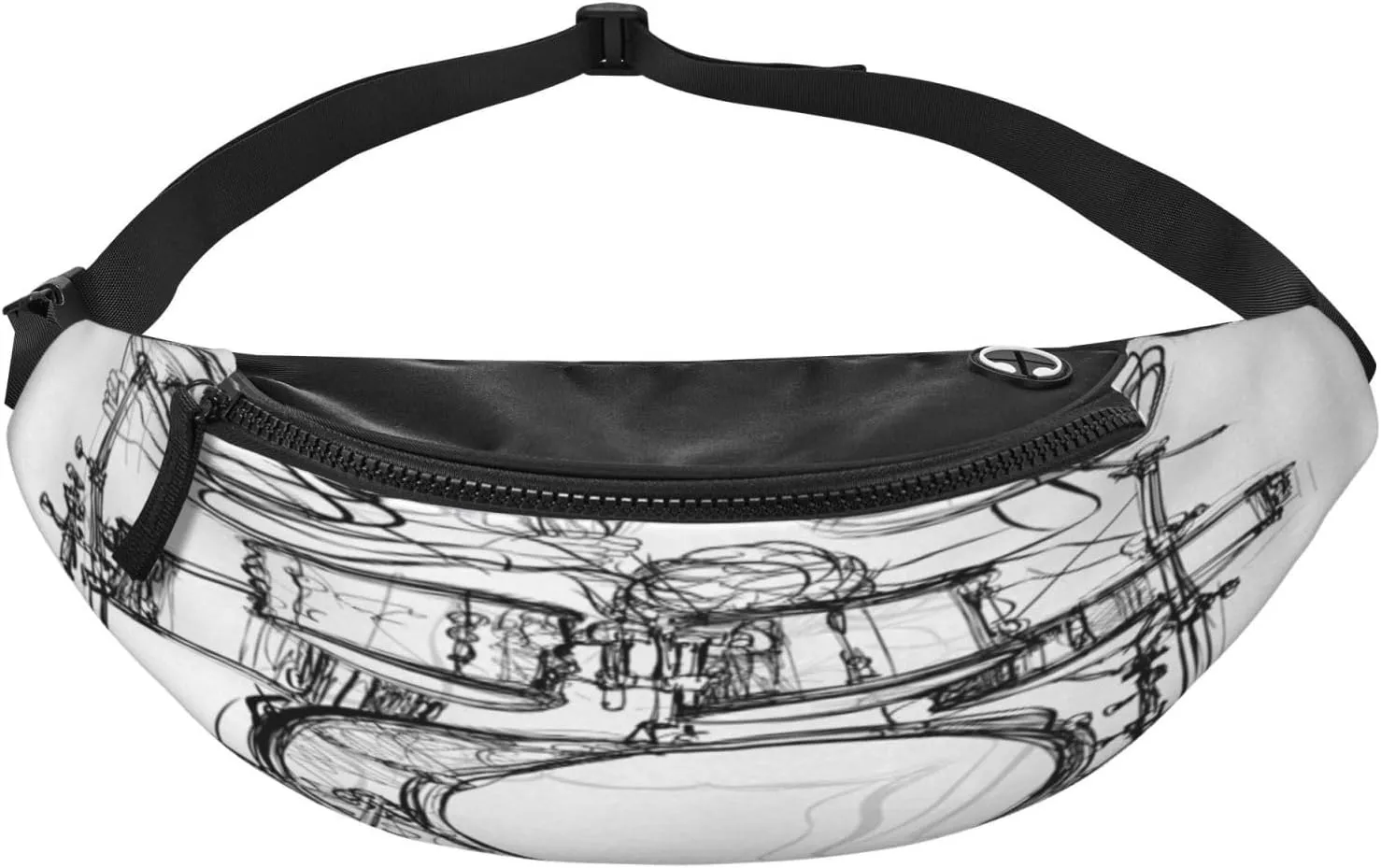 Rock Music Fanny Pack, Crossbody Waist Packs for Women Men Waist Bags with Adjustable Strap for Travel Running Hiking Sport