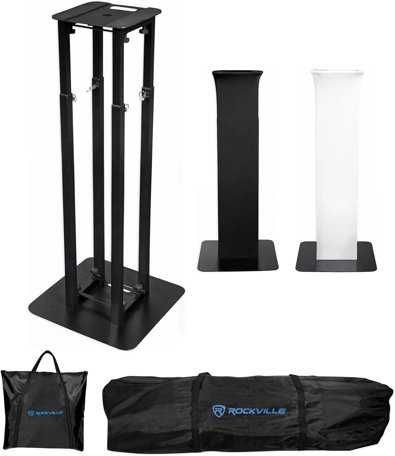 Rockville Adjustable Totem Moving Head Light Stand Scrim Bag, 8 ft. Black (RTP82B)
