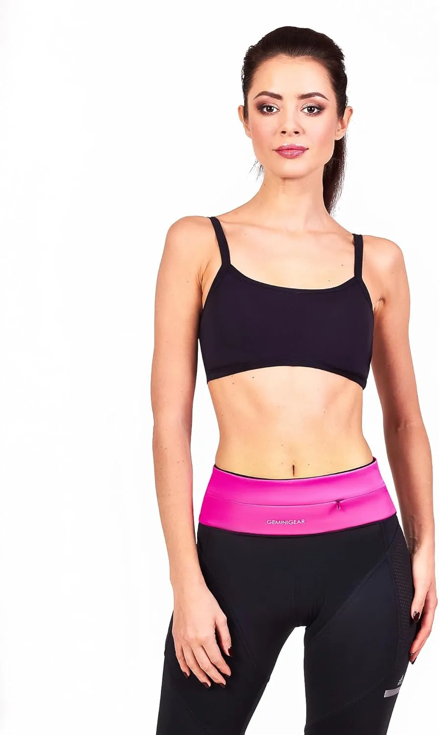Running Belt Fanny Pack Waist Bag with Zipper Pocket Durable and Light (Rose, Small)