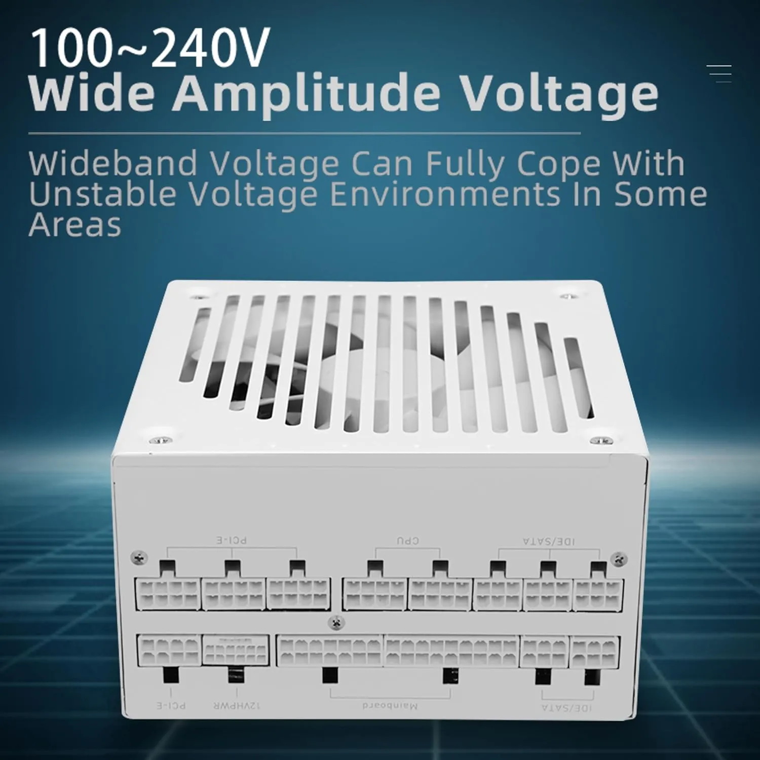 SAMA 850w Power Supply,XP Series White PSU ATX 3.0 & PCIE 5.0 ECO Fanless 80Plus Platinum Certified Full Modular Support RTX 40 Series