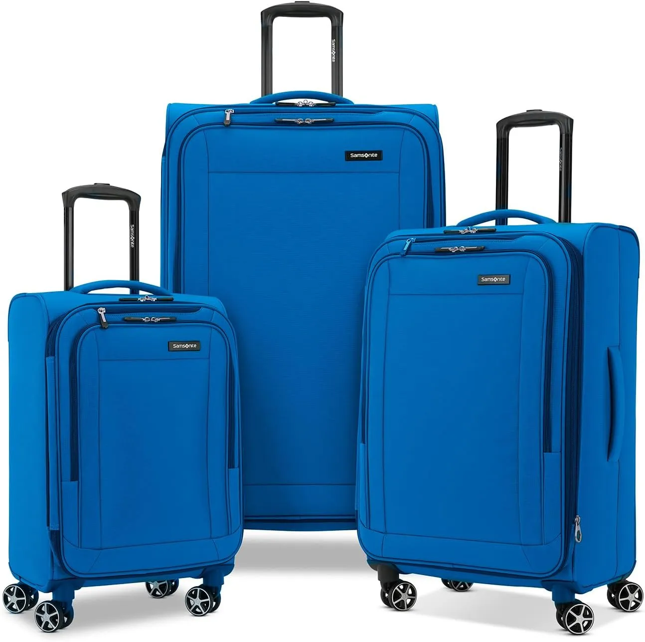Samsonite Saire LTE Softside Expandable Luggage with Spinner Wheels, 3-Piece Set (20/25/28), Caribbean Blue