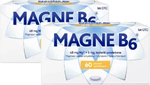 Sanofi Magne B6 Magnesium and Pyridoxine Coated Tablets, 60 Tablets, 2 Packs