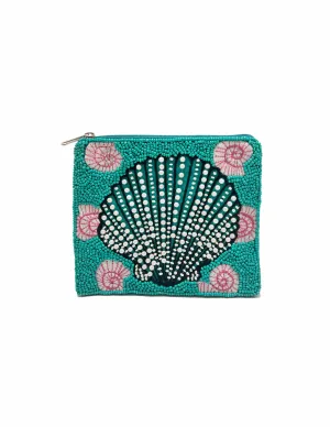 Sea Shell Beaded Coin Purse