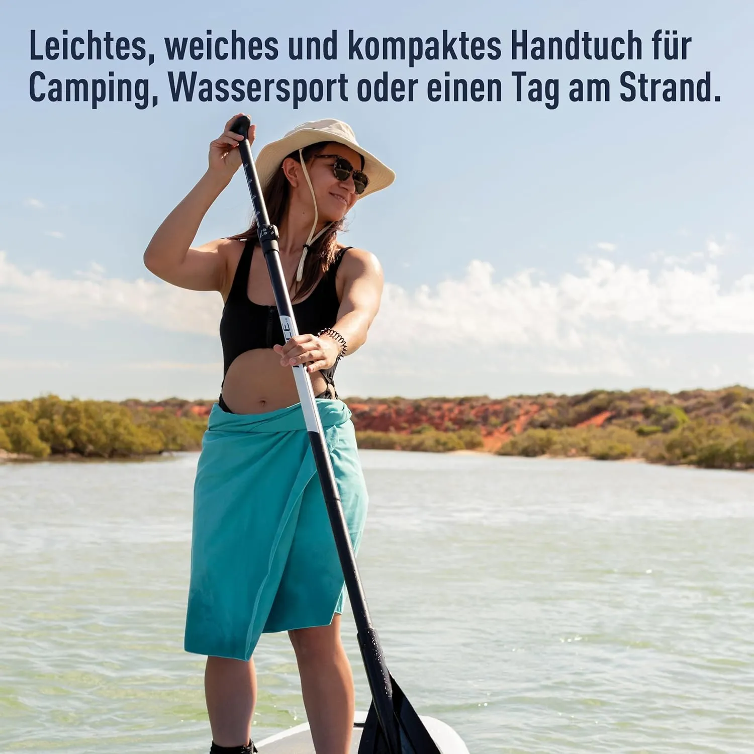 Sea to Summit Portable Pocket Towel for Camping, Gym, and Travel