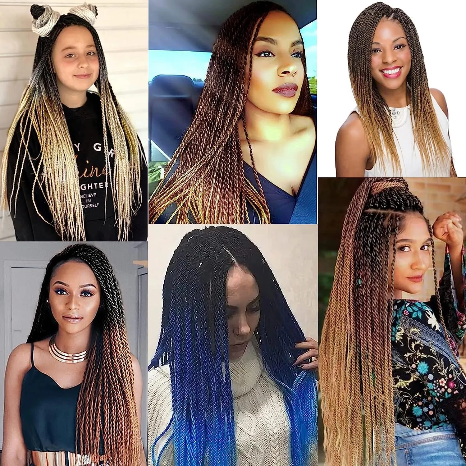 Senegalese Twist Crochet Hair for Black Women 22 Inch Pretwisted Crochet Hair 7 Packs Boho Goddess Twist Crochet Hair Pre Looped Hot Water Setting Crochet Twists with Natural Straight Ends