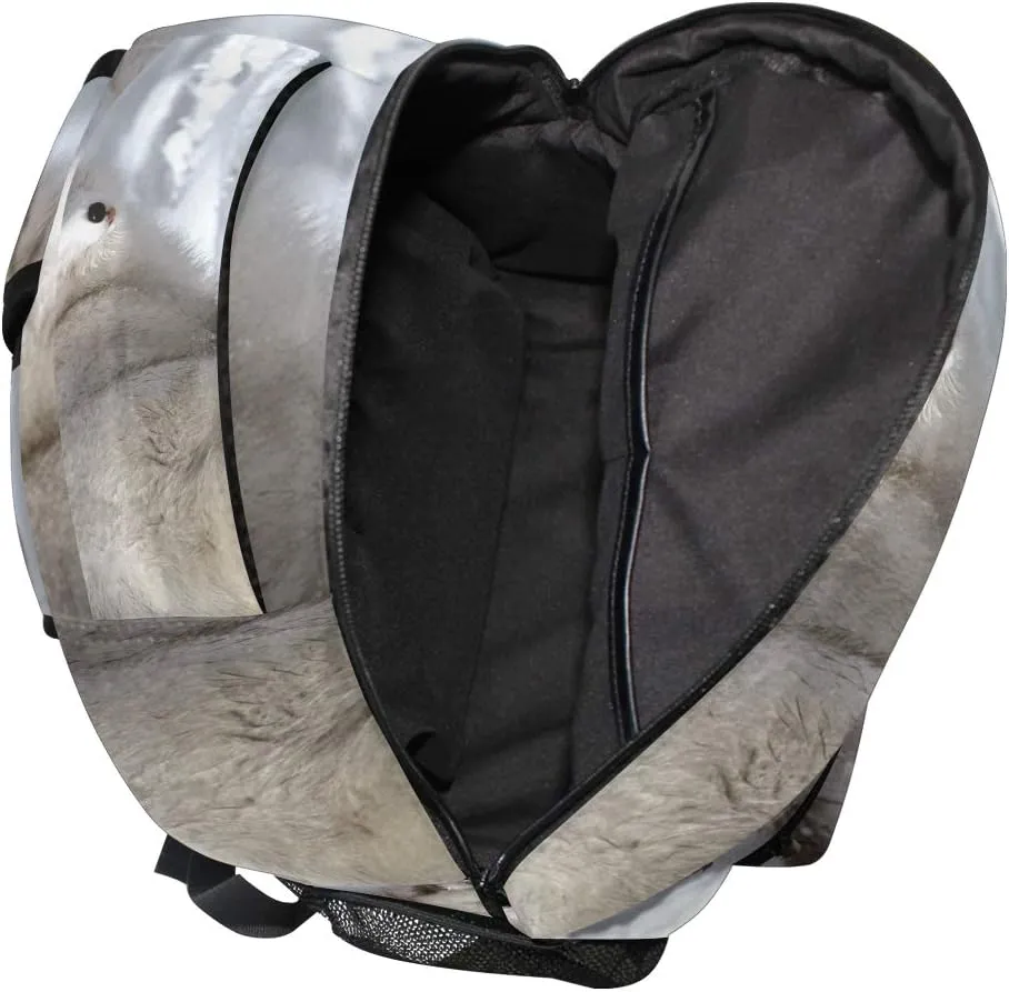 senya School Backpack Arctic Fox Teens Girls Boys Schoolbag Travel Bag