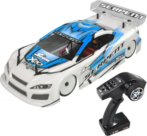 Serpent 1/10 Touring Car RTR, 4WD Fast Electric RC Car with Brushless Motor Set, Carbon Fiber Parts, CNC Aluminum Parts, High Speed, Batteries and Charger Not Included (Blue)