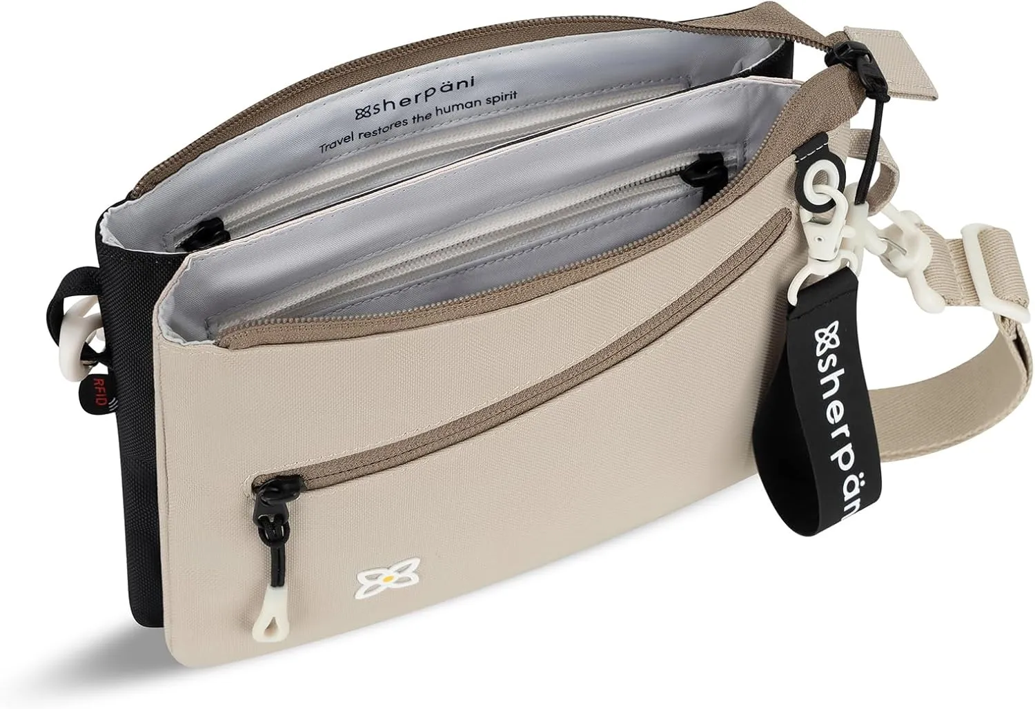 Sherpani Zoom, Small Crossbody Purse, Nylon Crossbody Bag, Lightweight Cross Body Bag, Sleek Dual Pouch, Purses for Women