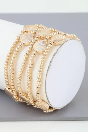 Shiny Seashell Beaded Bracelet