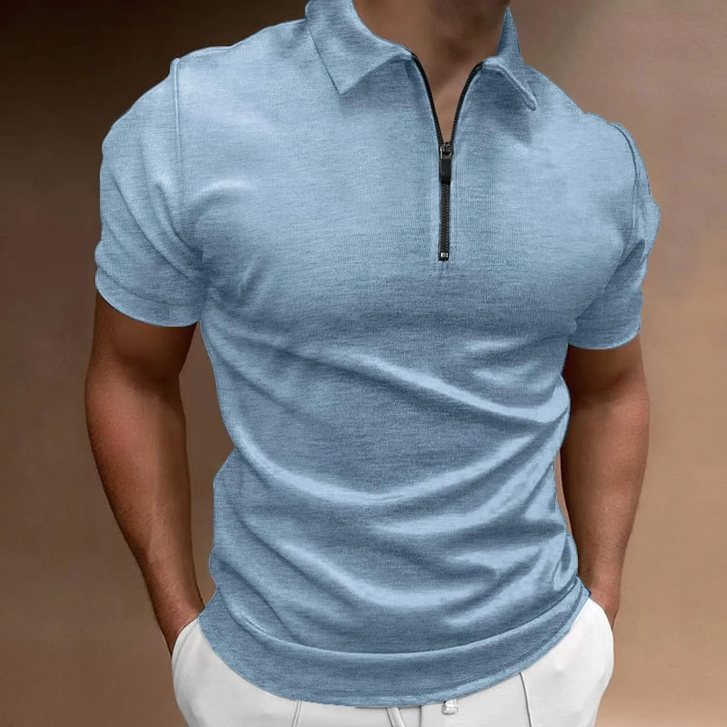 Short Sleeve Shirts for Men Sports Loose Top Casual Golf Tee Tops with Pocket Golf Shirts for Men Mens Polo Shirts