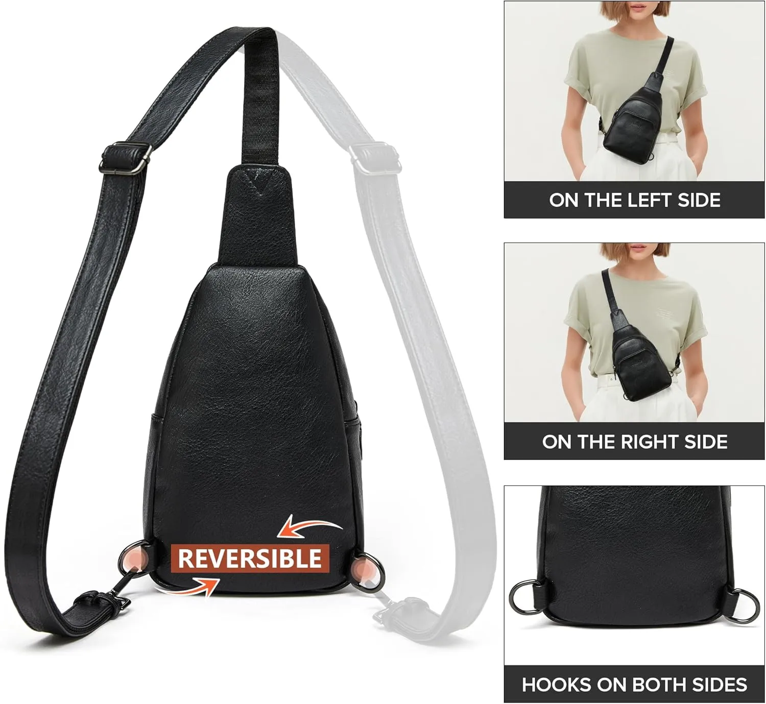 Shrrie Small Sling Bag for Women Fanny Pack Crossbody Bags for Women Trendy,Chest Bag for Women Men for Travel