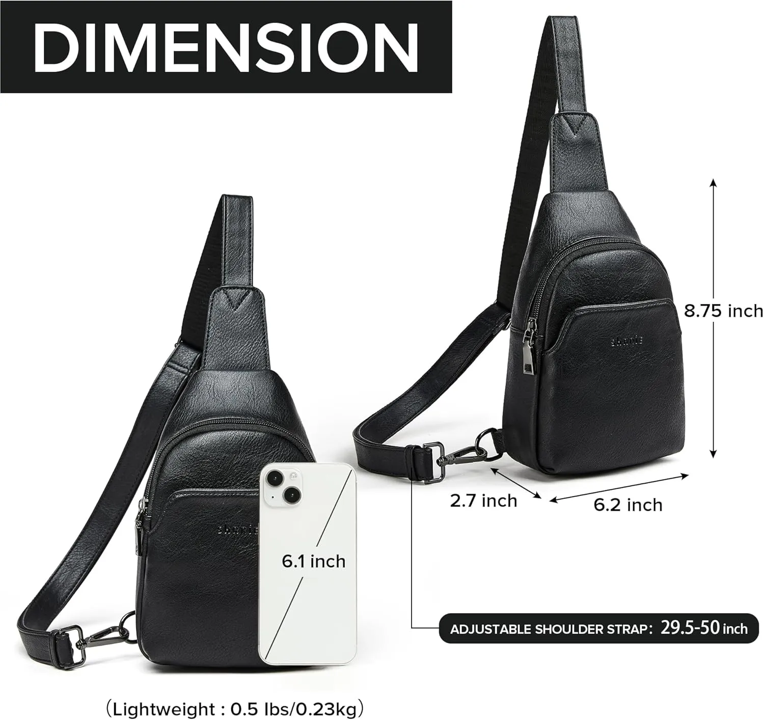 Shrrie Small Sling Bag for Women Fanny Pack Crossbody Bags for Women Trendy,Chest Bag for Women Men for Travel