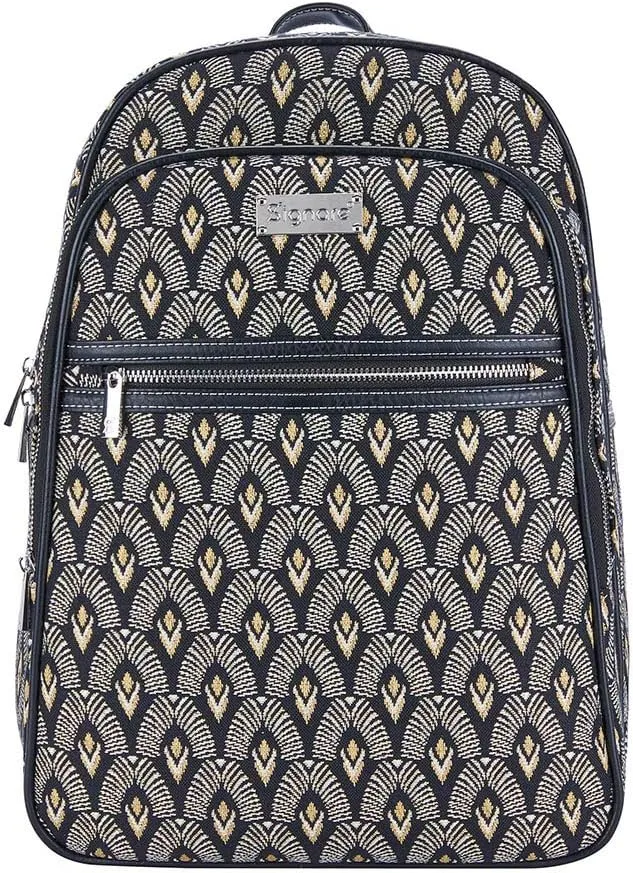 Signare Tapestry Backpack for Women Computer Rucksack Knapsack bookbags for women In Luxor Art Deco Style