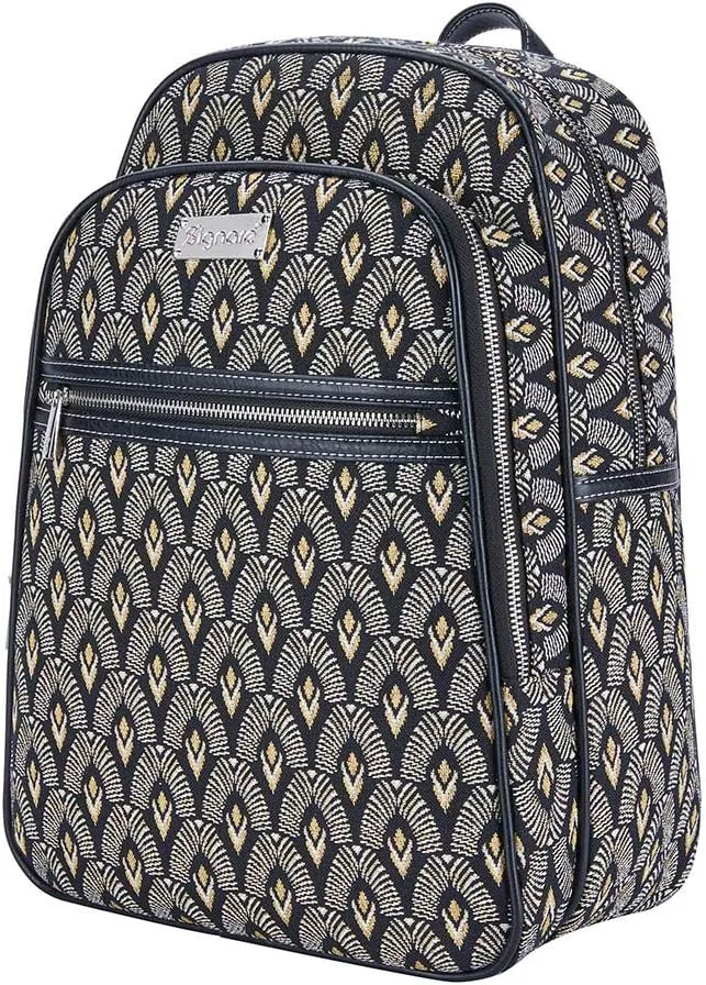 Signare Tapestry Backpack for Women Computer Rucksack Knapsack bookbags for women In Luxor Art Deco Style