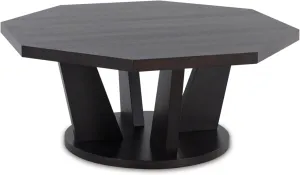 Signature Design by Ashley Chasinfield Modern Cocktail Table for Living Room, Dark Brown