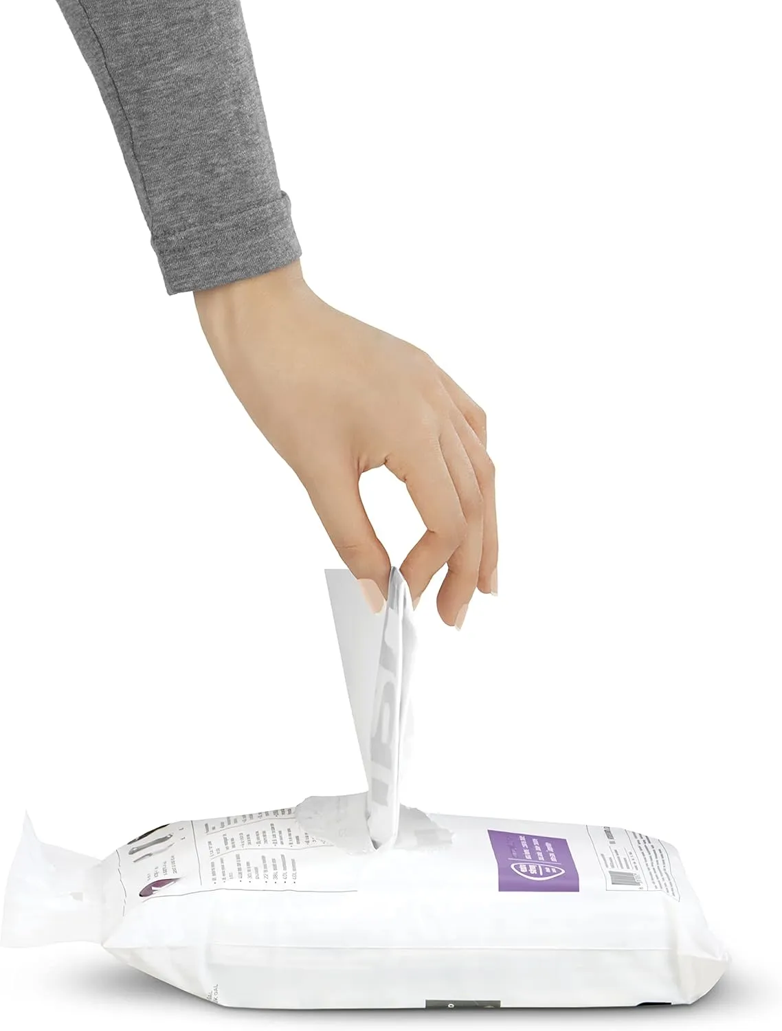 simplehuman Code J 60 Count, Genuine Custom Fit Liners, Drawstring Trash Bags in Dispenser Packs, 30-45 Liter / 8-12 Gallon, White