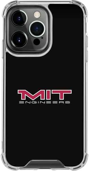 Skinit Clear Phone Case Compatible with iPhone 16 Pro - Officially Licensed Massachusetts Institute of Technology MIT Engineers Black Design