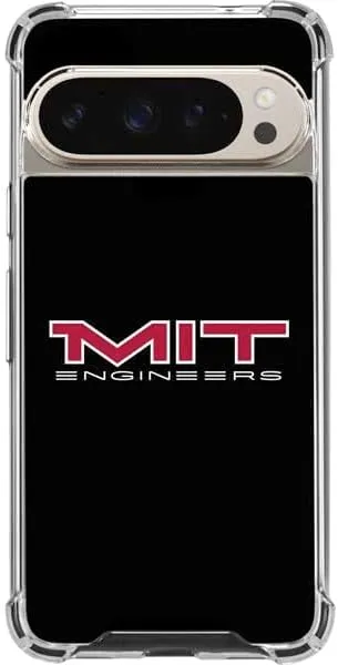 Skinit Clear Phone Case Compatible with Pixel 9/9 Pro - Officially Licensed Massachusetts Institute of Technology MIT Engineers Black Design