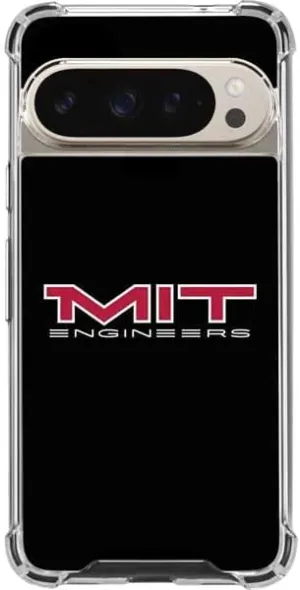 Skinit Clear Phone Case Compatible with Pixel 9/9 Pro - Officially Licensed Massachusetts Institute of Technology MIT Engineers Black Design
