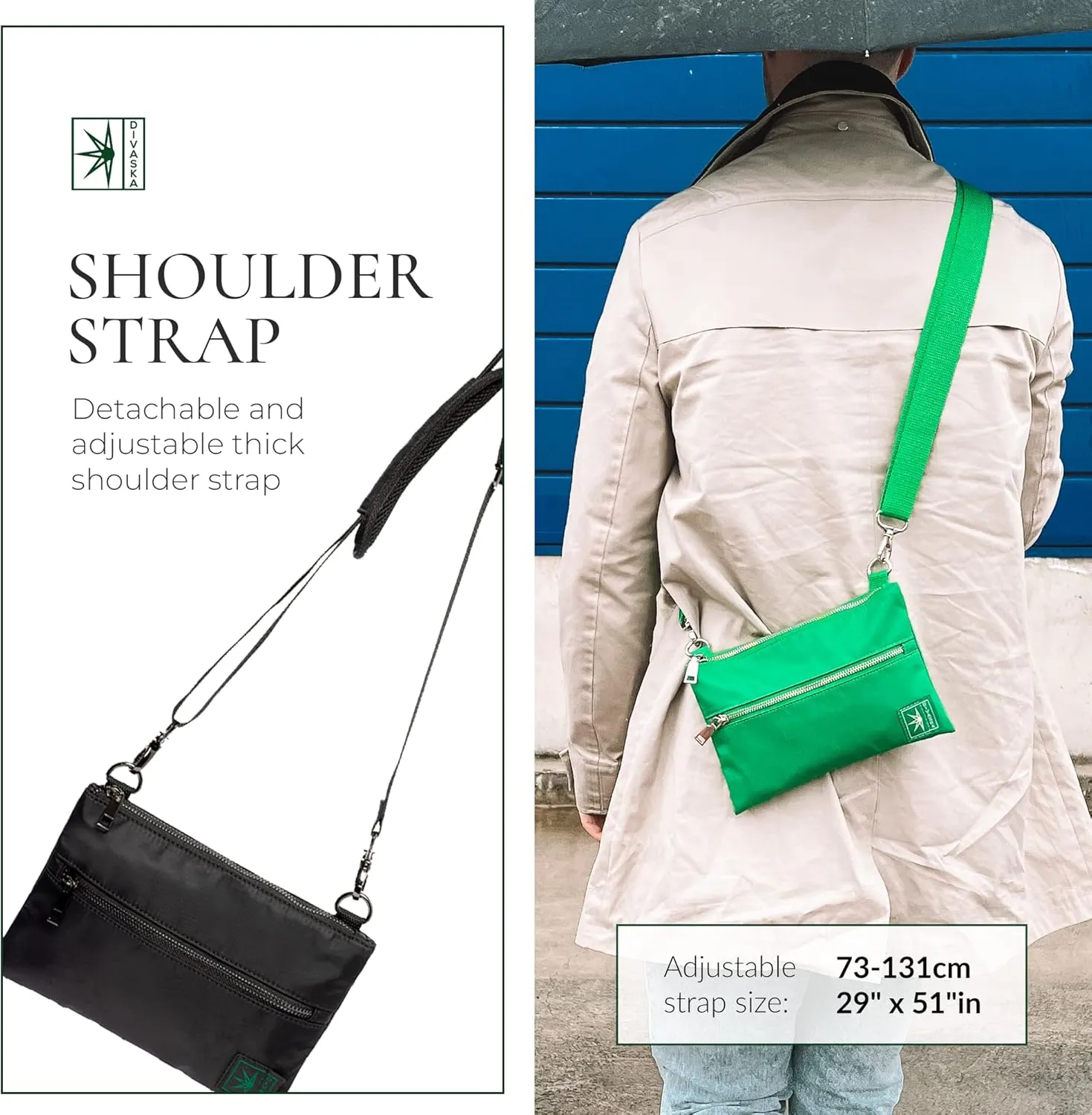 Sleek Men Crossbody Bags Small - Nylon Waterproof Crossbody Bag for Men - Travel Crossbody Bag for Men - Cross Body Bag Small