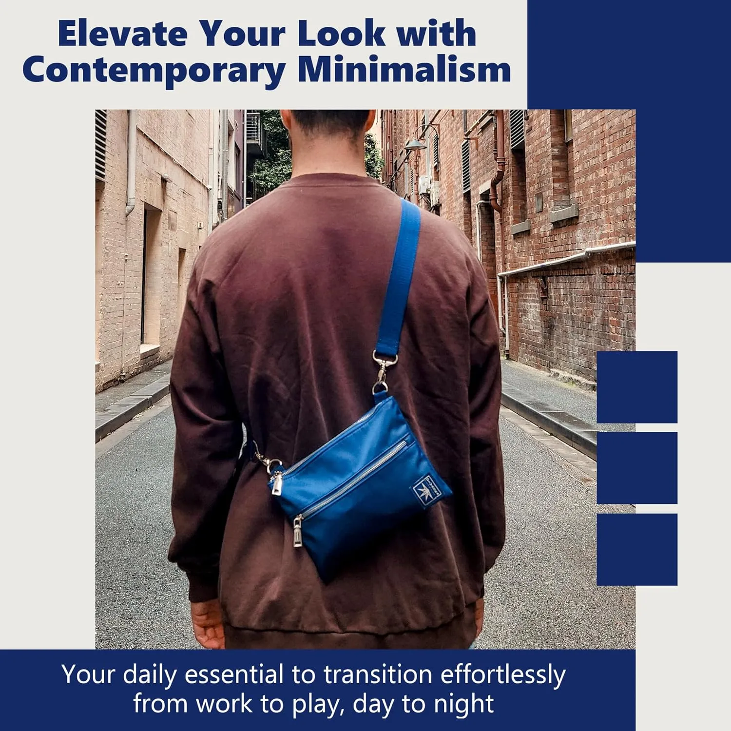 Sleek Men Crossbody Bags Small - Nylon Waterproof Crossbody Bag for Men - Travel Crossbody Bag for Men - Cross Body Bag Small