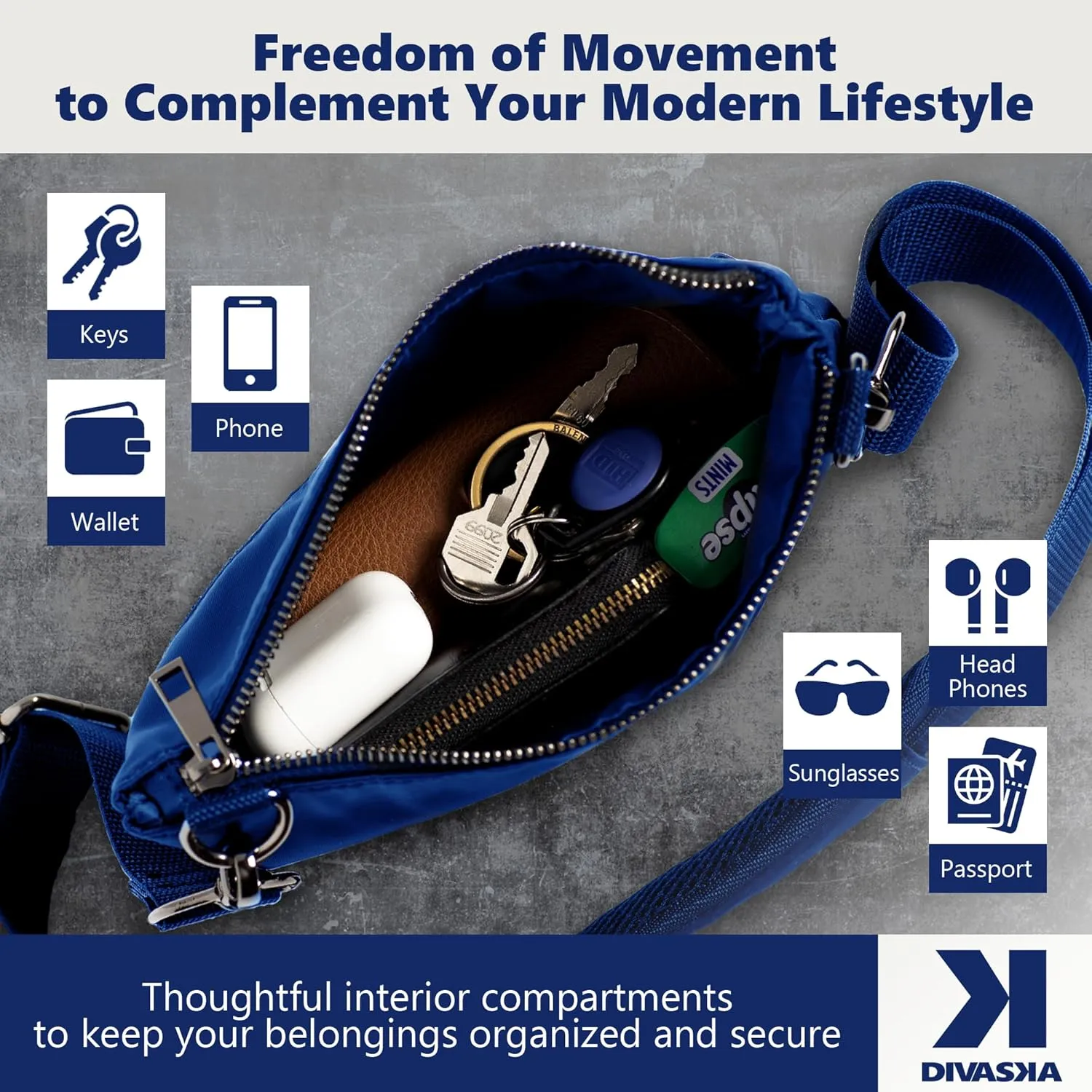 Sleek Men Crossbody Bags Small - Nylon Waterproof Crossbody Bag for Men - Travel Crossbody Bag for Men - Cross Body Bag Small