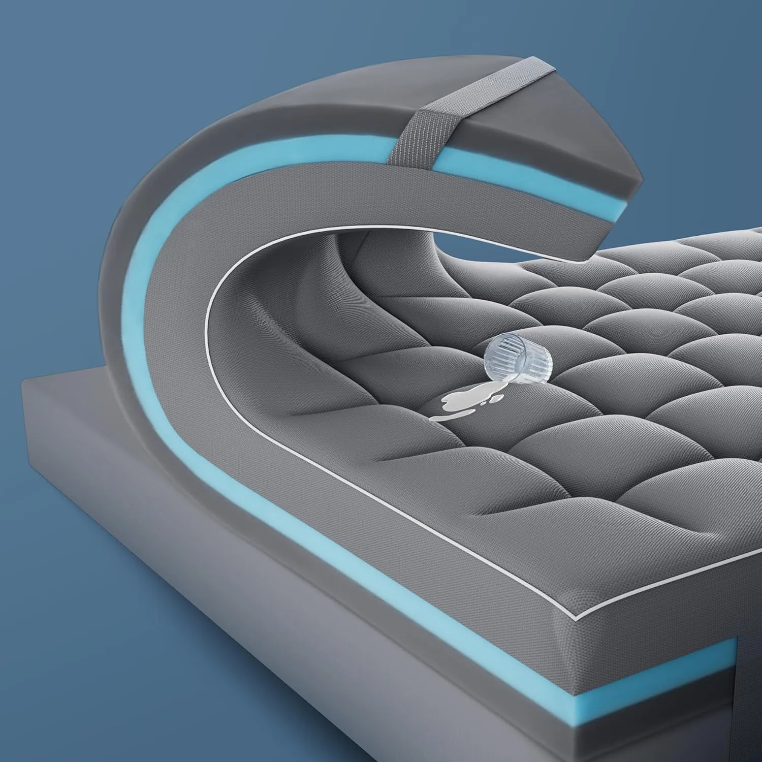 SLEEP ZONE Dual Layer 4 Inch Memory Foam Mattress Topper, 2 inch Cooling Gel Memory Foam Plus 2 inch Alternative Pillowtop Mattress Pad Cover for Back Pain, Comfort Support (Queen)