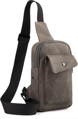 Sling Bag Crossbody Small Daypack: Anti-theft Travel Shoulder Mini Backpack Taupe- Women Men