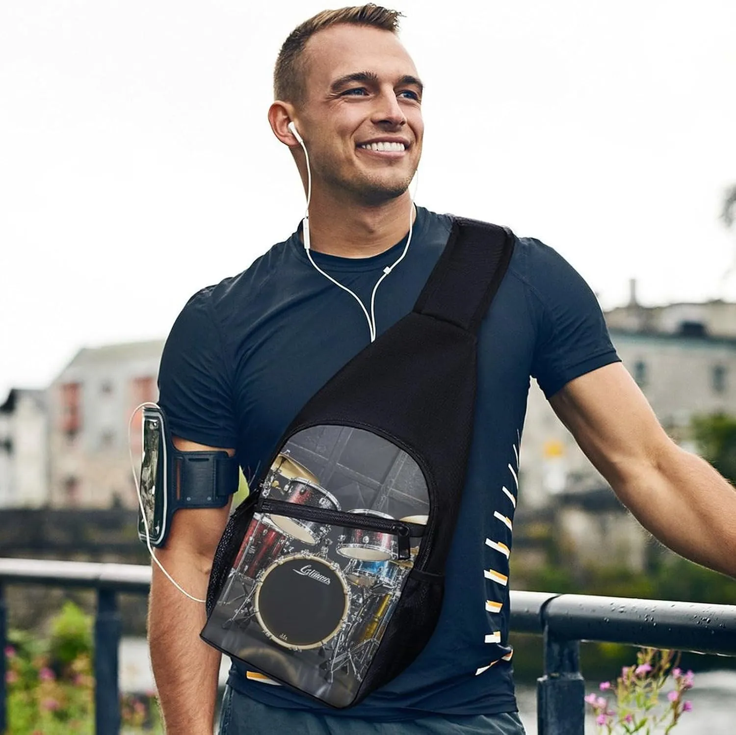 Sling Bag for Women Men Crossbody Bag Chest Bag Colorful Cute Pig Sling Backpack Fanny Packs Travel Hiking Daypack