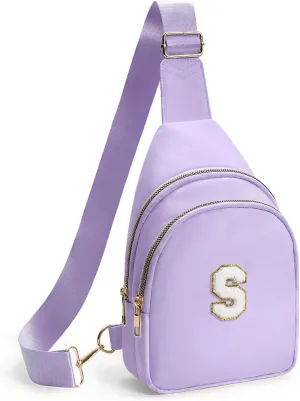 Sling Bag for women,Initial Fanny Pack, Cute Travel Crossbody Bag,Initial Purse Belt Bag S