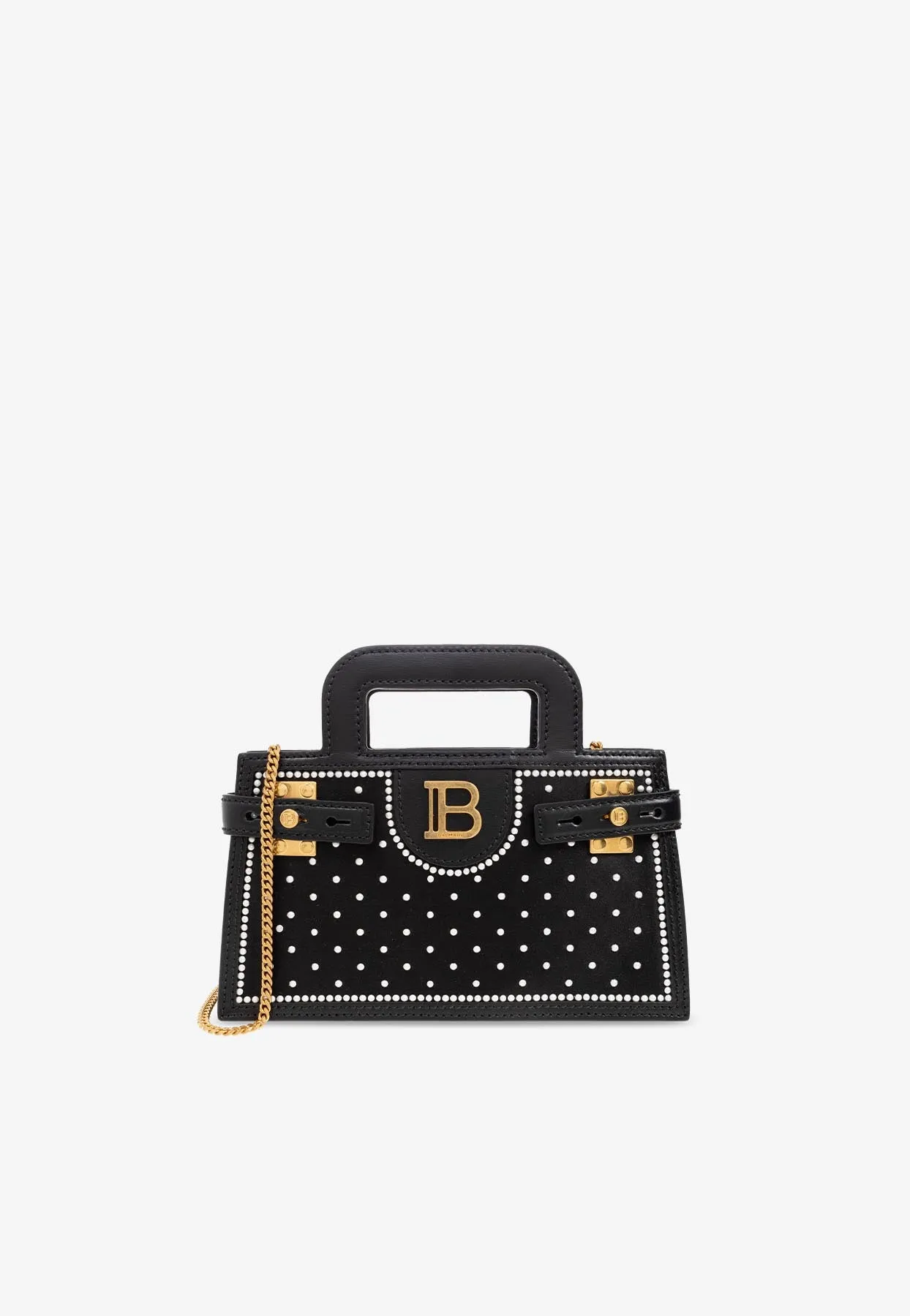 Small B-Buzz Leather Top Handle Bag
