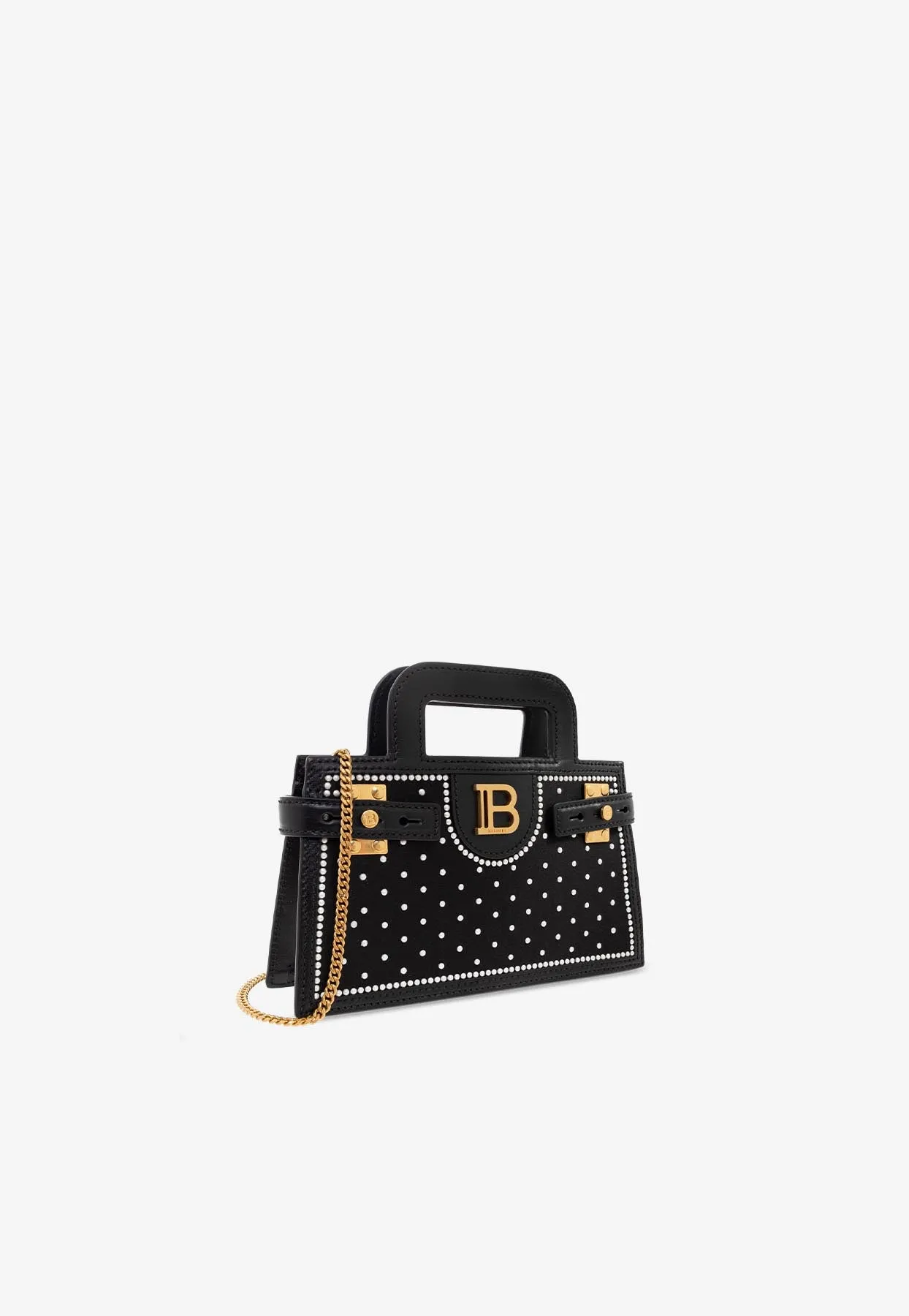 Small B-Buzz Leather Top Handle Bag