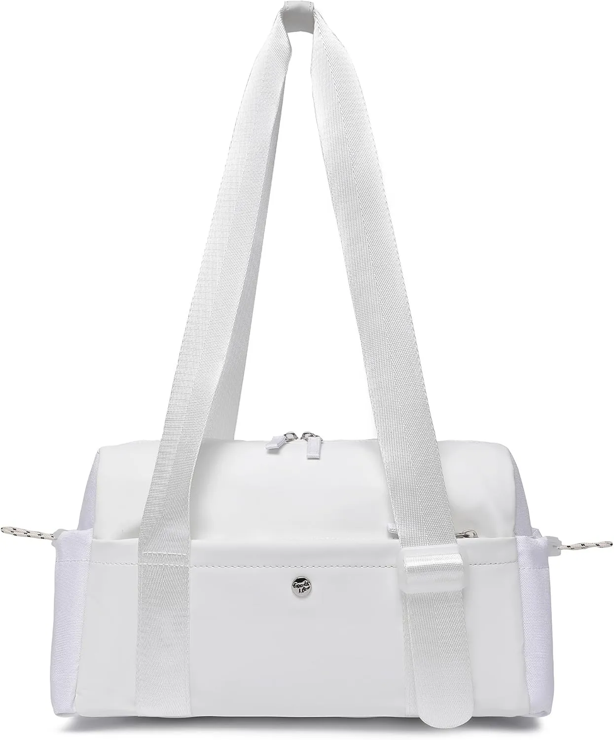 Small Gym Bag For Women Mini Gym Duffle Bag with Wet Compartment Waterproof Sports（White Small）