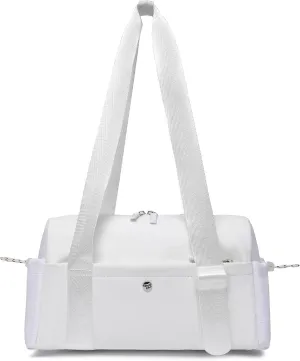 Small Gym Bag For Women Mini Gym Duffle Bag with Wet Compartment Waterproof Sports（White Small）