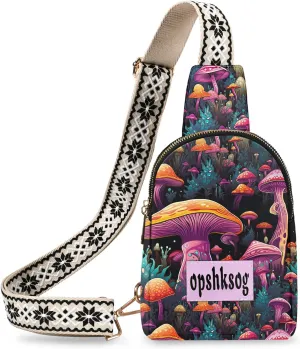 Small Leather Sling Bag Travel Fanny Packs for Women Crossbody phone Purses Chest Casual Daypacks