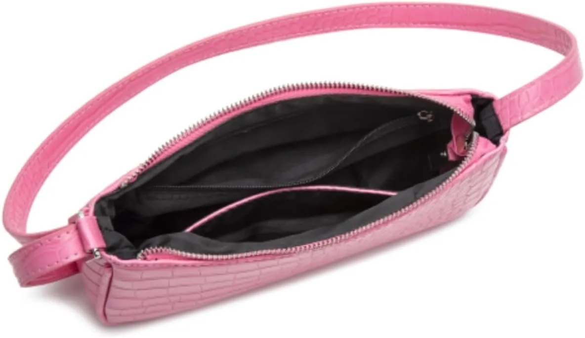 Small Purse for Women, Adjustable Shoulder Bags Crocodile Pattern Clutch Purse with Zipper Closure Retro