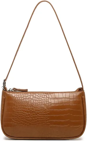 Small Purse for Women, Adjustable Shoulder Bags Crocodile Pattern Clutch Purse with Zipper Closure Retro
