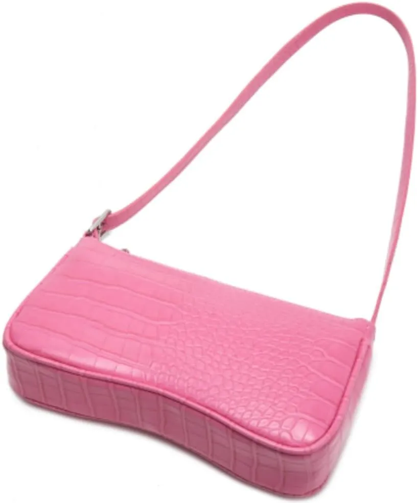Small Purse for Women, Adjustable Shoulder Bags Crocodile Pattern Clutch Purse with Zipper Closure Retro