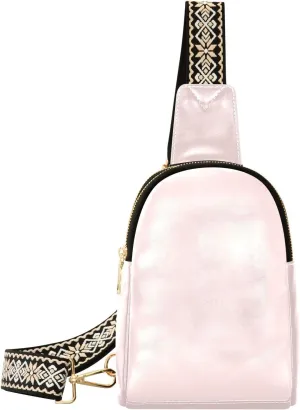 Small Sling Bag for Women Misty Rose Crossbody Fanny Packs for Travel, Casual 20818