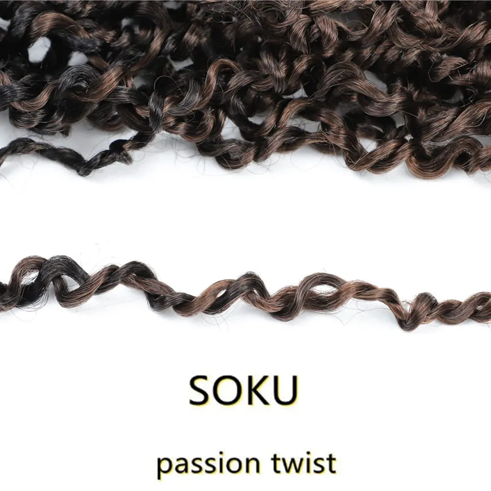 SOKU Passion Twist Crochet Hair 26" - 8 Packs Pre Twisted Senegalese Yanky Twist Crochet Hair Bey-Blonde Majesty Twist Pre-looped Synthetic Dreadlocks Bohemian Locs for Black Women