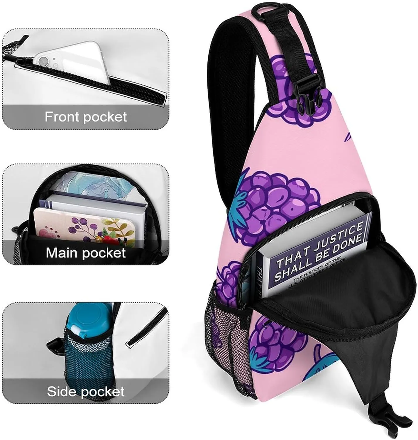 Spring Daisy Flowers Sling Bag Crossbody Bags Cross Body Bag Fanny Packs Chest Bags Sling Purses for Travel