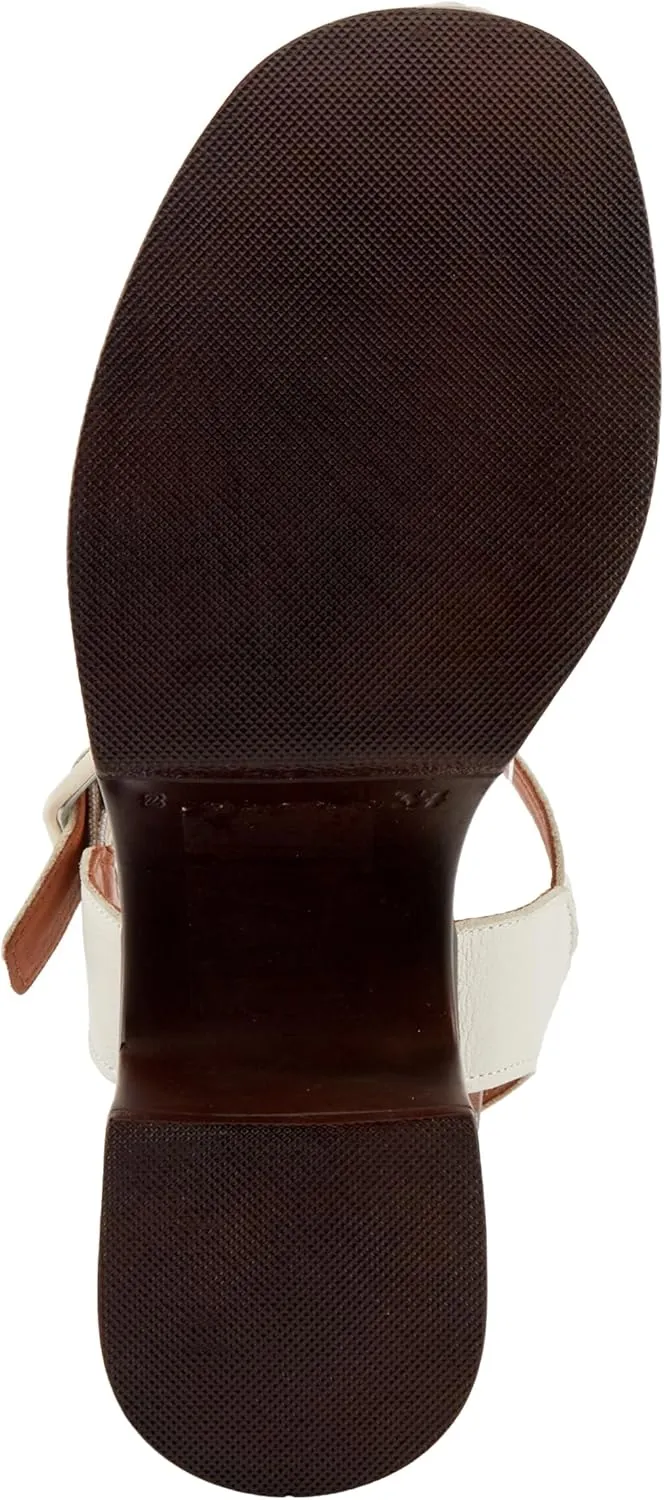 Spring Step NUTTLE Women's Leather Heels with Chic Cutouts and Platform Block Heel