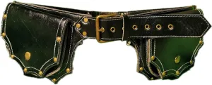 Steampunk Vintage Handmade Multi-pocket Leather Utility Belt Bag Western