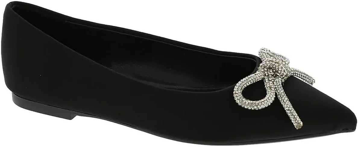 Steve Madden Womens Elina Embellished Ballet Flats